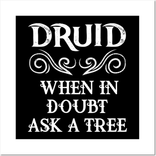 Druid Class Roleplaying Humor Meme RPG Elf Saying Fun Quote Posters and Art